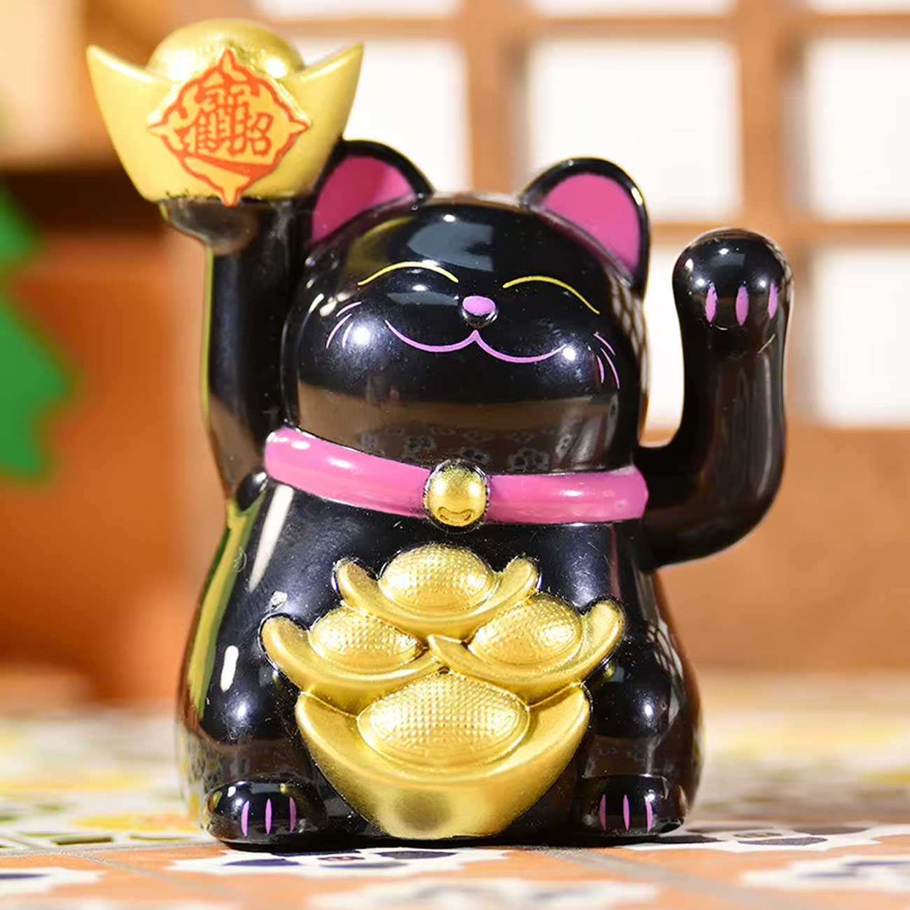 گربه شانس مانکی نکو خورشیدی فنگشویی سایز کوچک MLY23101