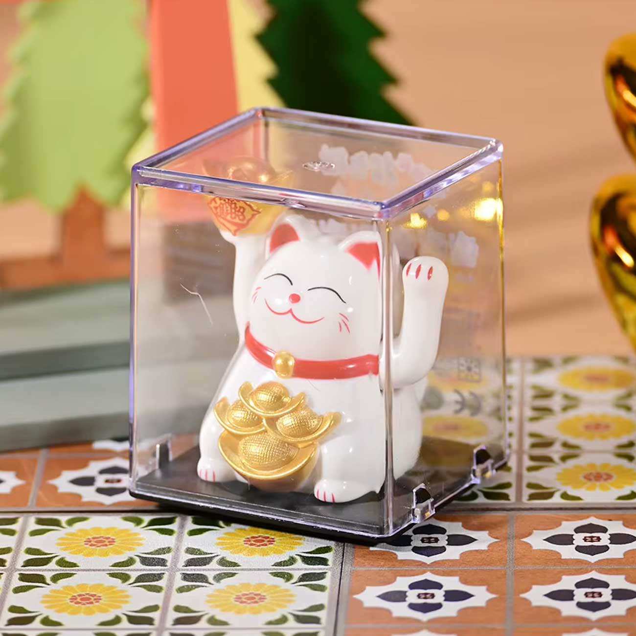 گربه شانس مانکی نکو خورشیدی فنگشویی سایز کوچک MLY23101