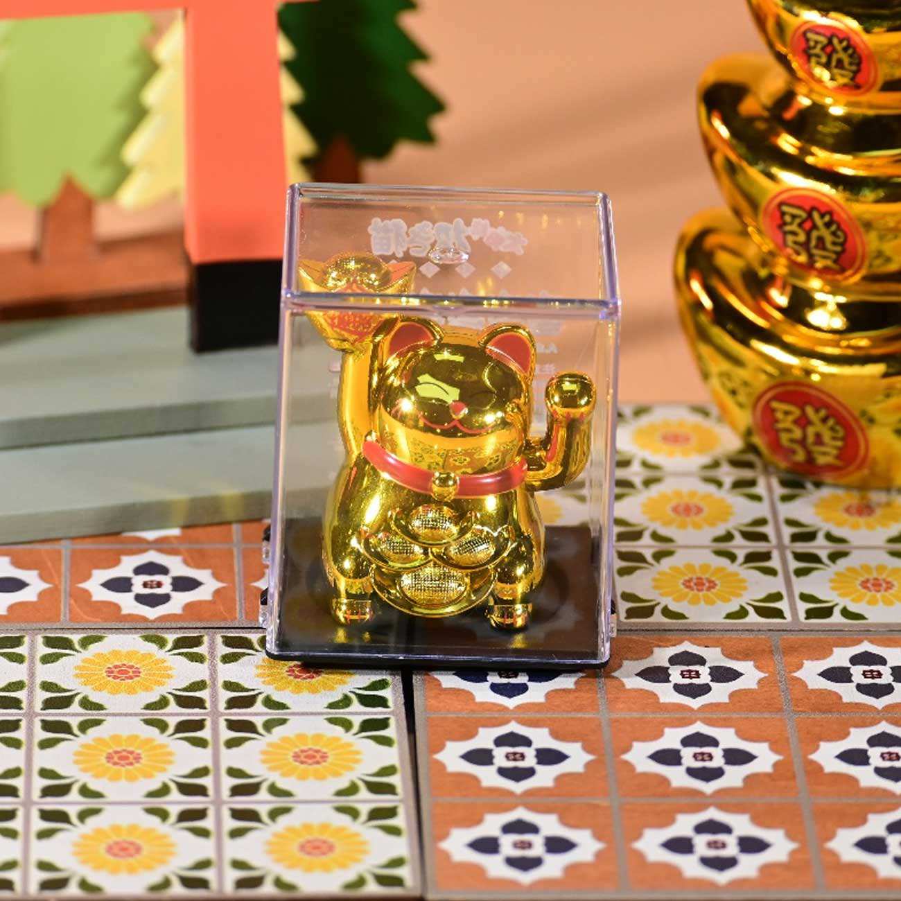 گربه شانس مانکی نکو خورشیدی فنگشویی سایز کوچک MLY23101