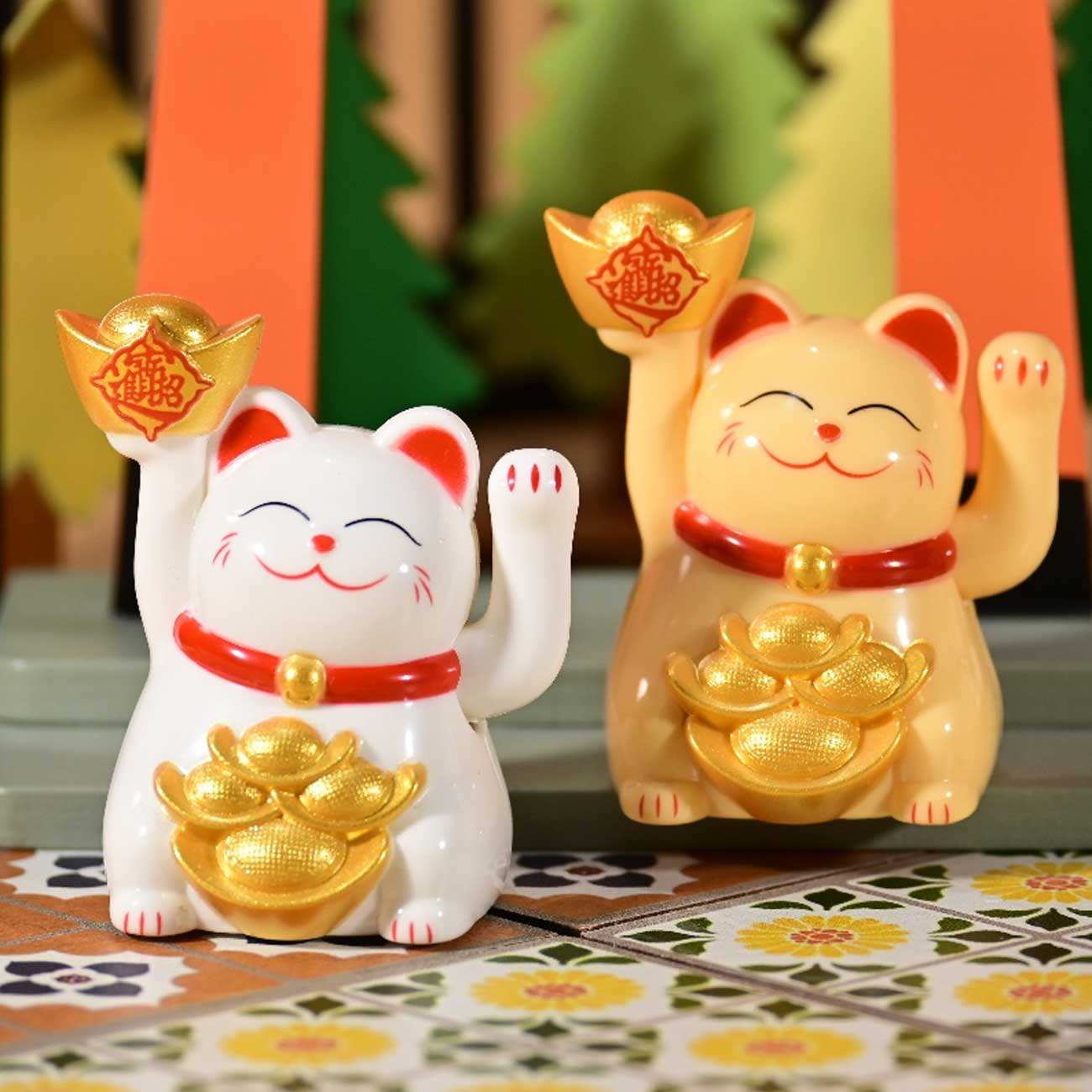 گربه شانس مانکی نکو خورشیدی فنگشویی سایز کوچک MLY23101