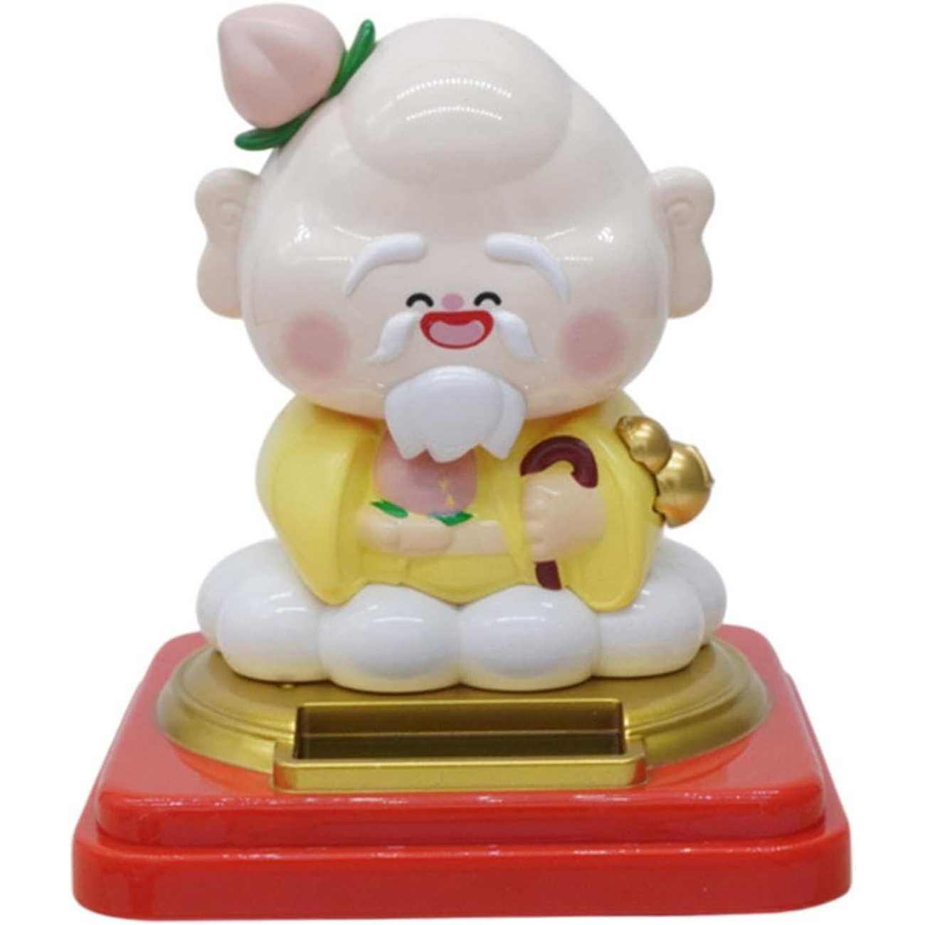 مجسمه خورشیدی فنگشویی مرد چینی با سر لرزان سایز بزرگ JS812A-JS812B