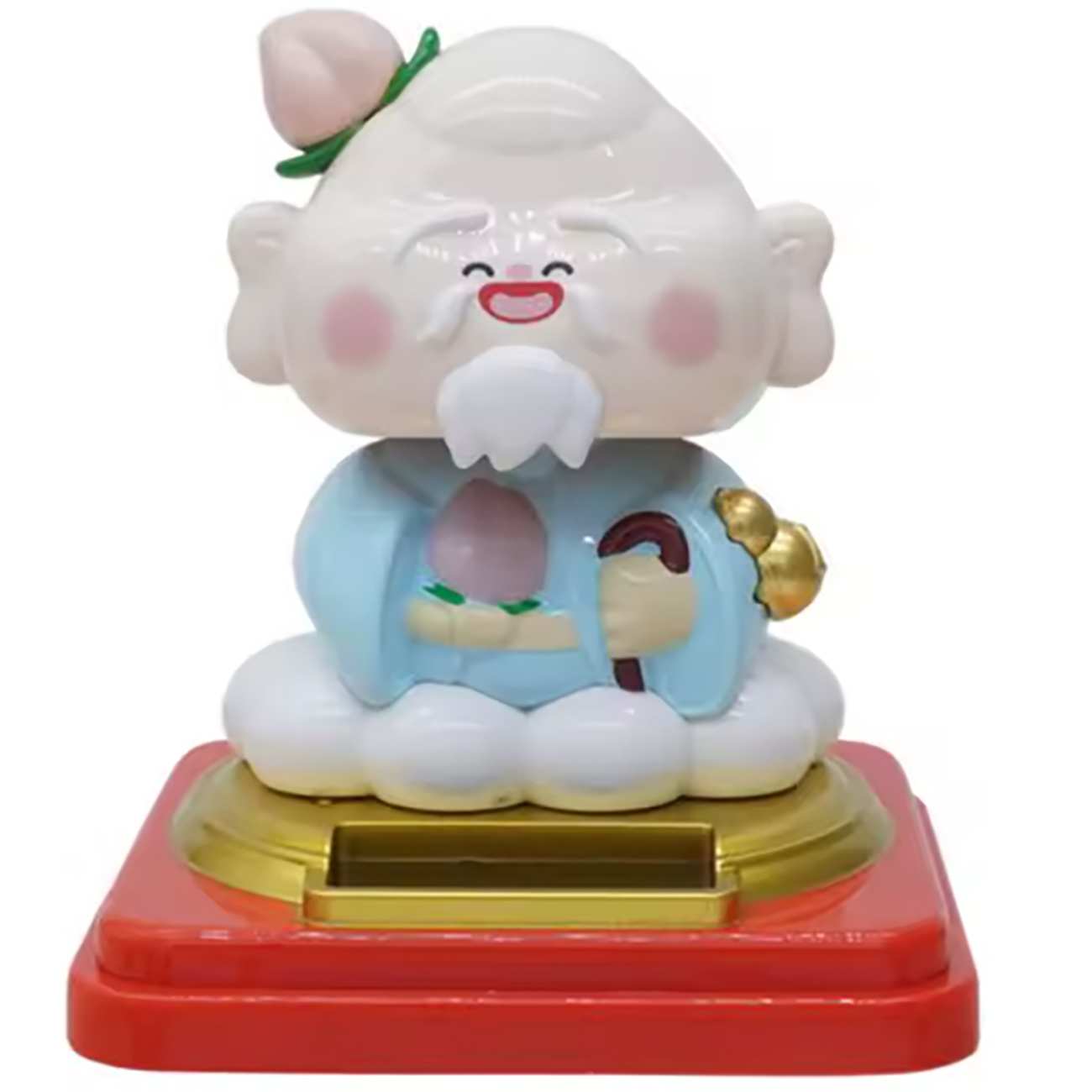 مجسمه خورشیدی فنگشویی مرد چینی با سر لرزان سایز بزرگ JS812A-JS812B