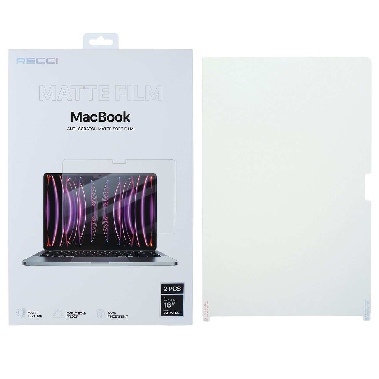گلس مات مکبوک پرو 16 اینچ رسی (پک 2 عددی) RSP-P23WF