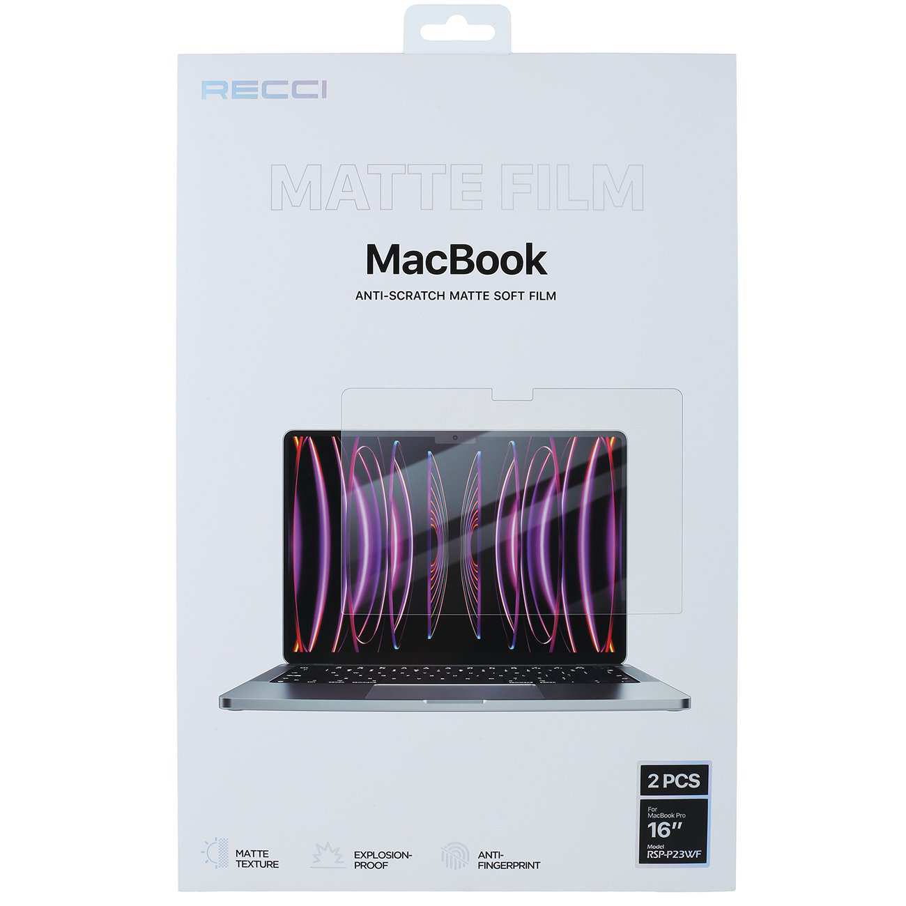 گلس مات مکبوک پرو 16 اینچ رسی (پک 2 عددی) RSP-P23WF