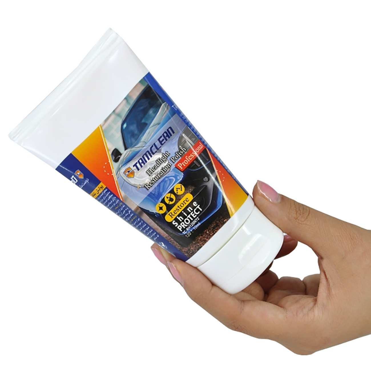 پولیش شفاف کننده چراغ خودرو تام کلین حجم 120 میلی لیتر TC-RH120N72