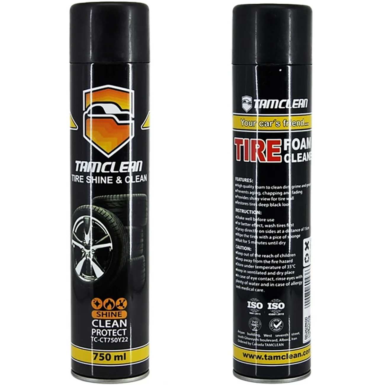 اسپری براق کننده داشبورد و لاستیک تام کلین حجم 750 میلی لیتر TC-CP750N12