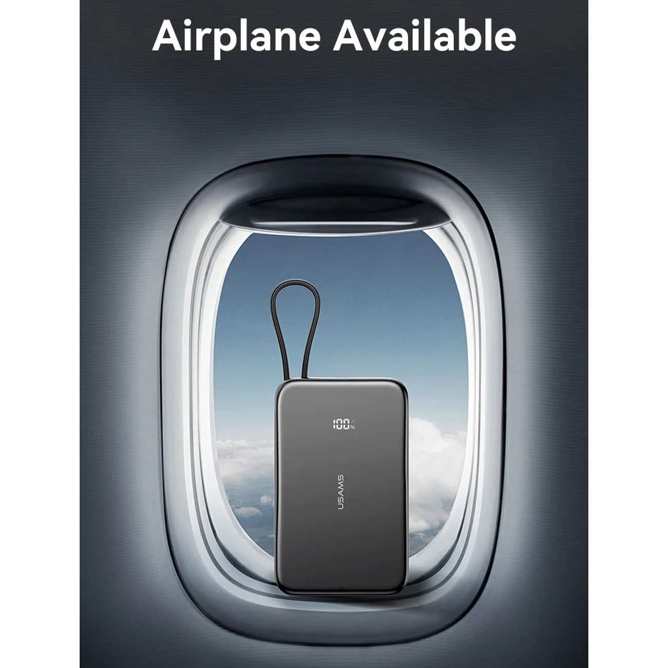 پاوربانک مگنتی 5000 فوق باریک با کابل Type-C یوسامز US-CD227