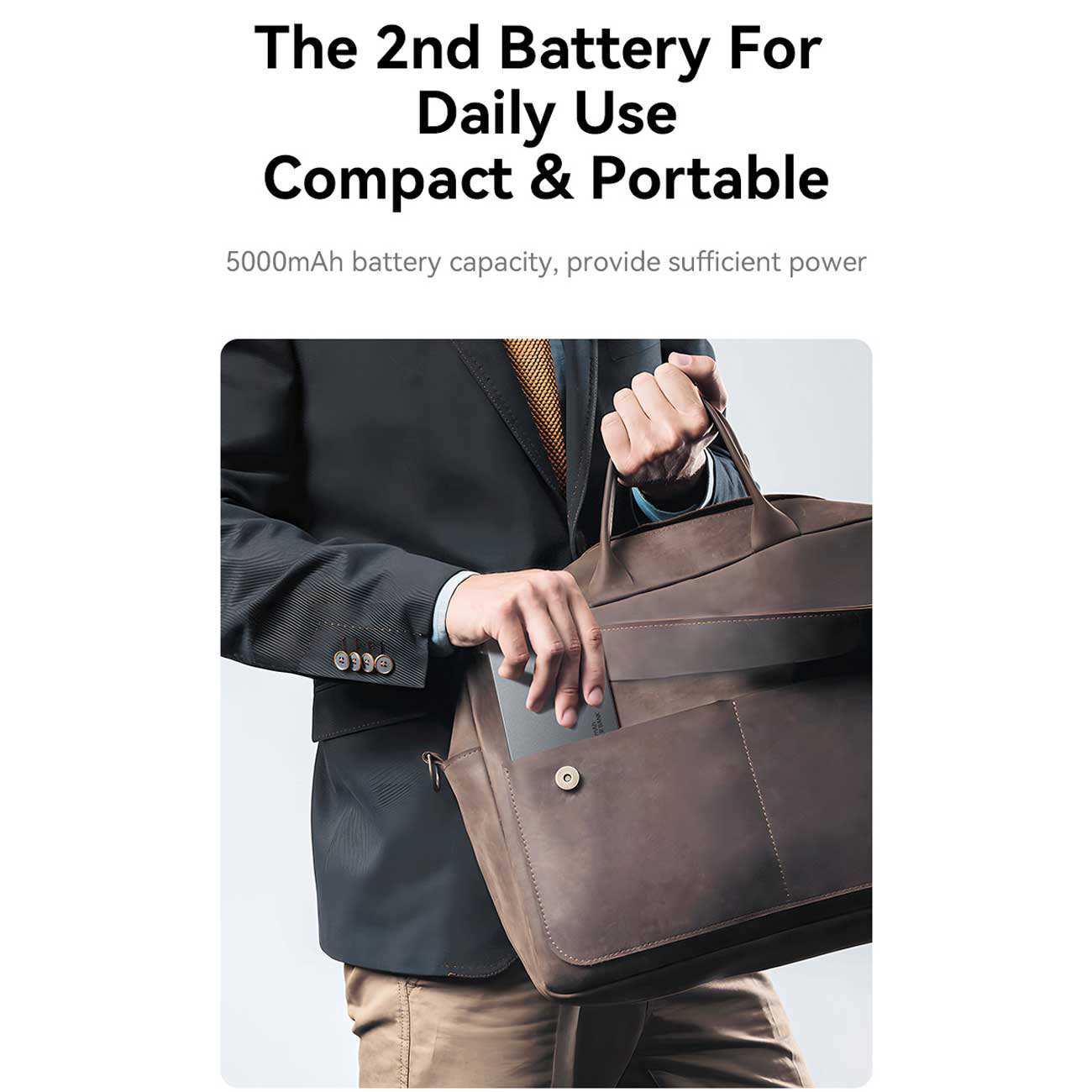 پاوربانک مگنتی 5000 فوق باریک با کابل Type-C یوسامز US-CD227