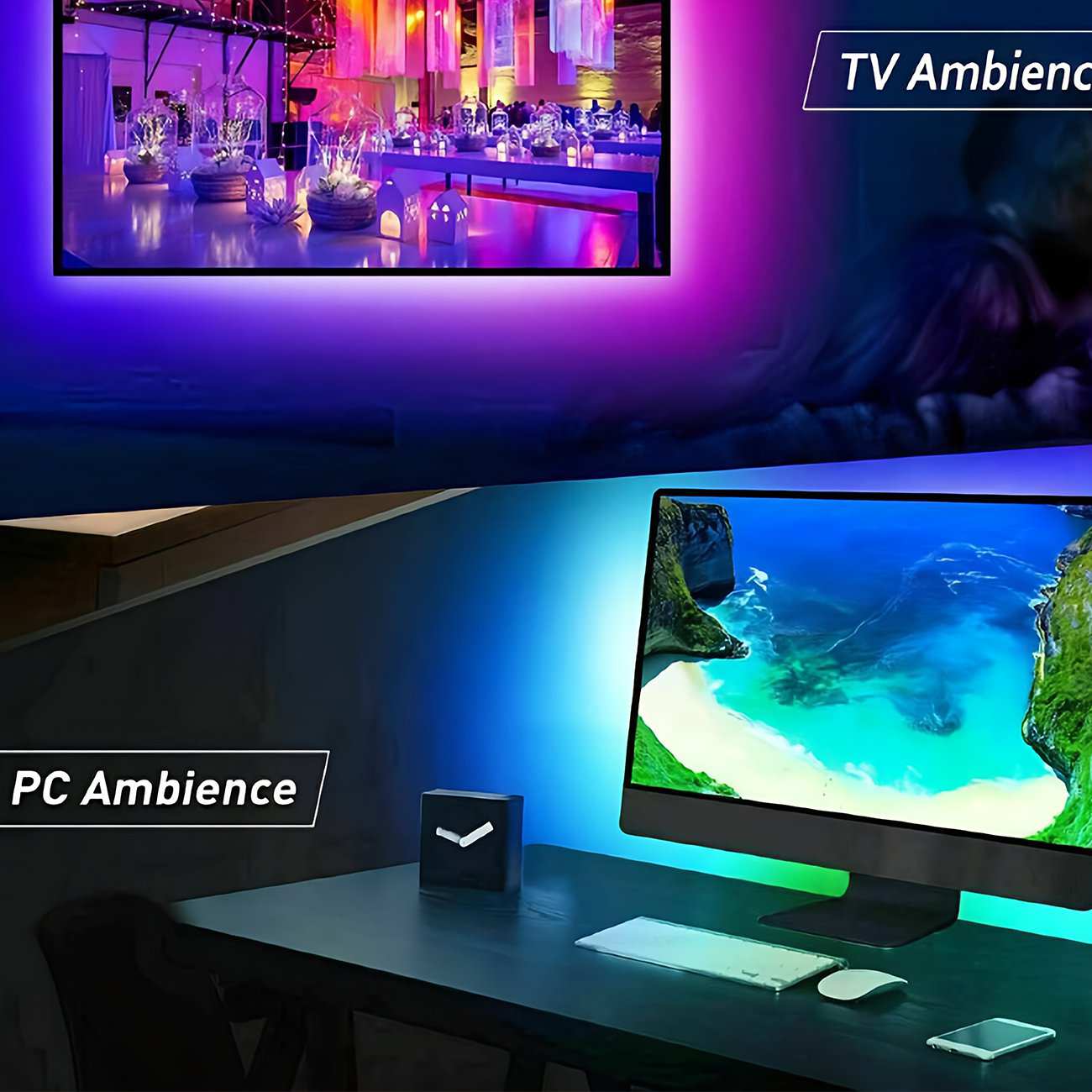 سینک باکس نورپردازی هوشمند تلویزیون 3 متری