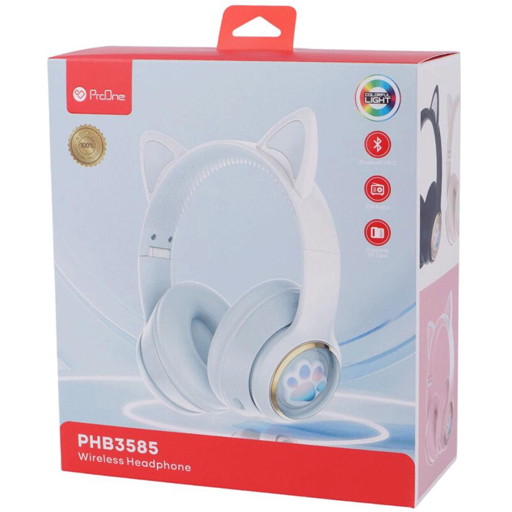 هدفون کودکانه فانتزی بلوتوثی 5.3 پرووان طرح گربه PHB3585