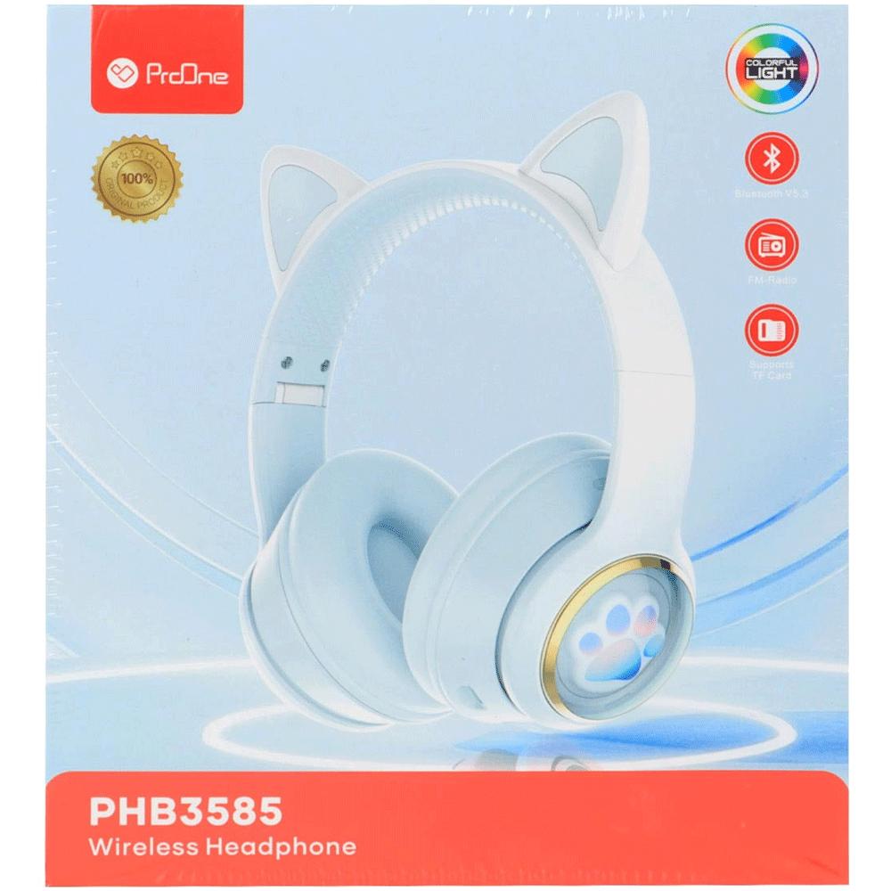 هدفون کودکانه فانتزی بلوتوثی 5.3 پرووان طرح گربه PHB3585