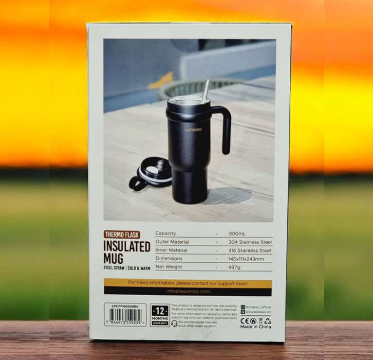 ماگ استیل قابل حمل لپرسو LP024 - LPCFFMOO24BK