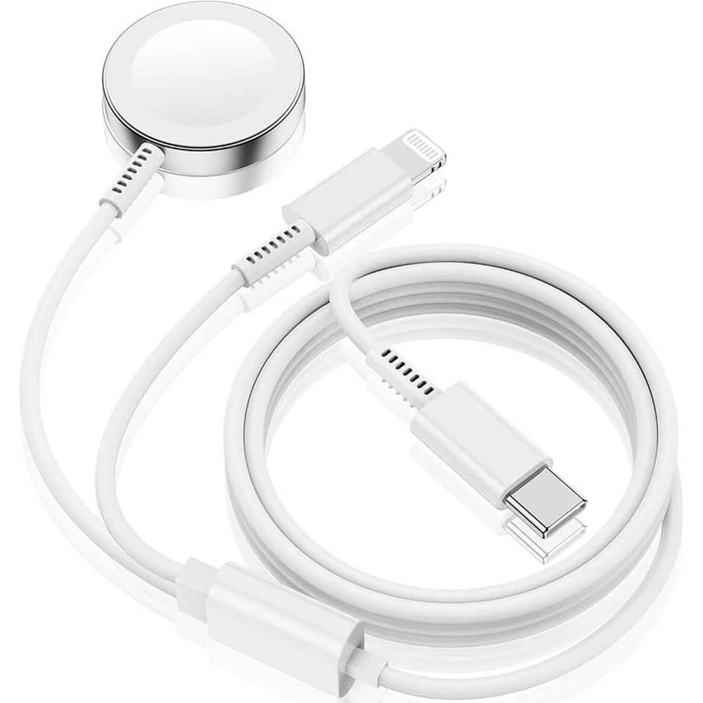 کابل تایپ سی به لایتنینگ 27 وات و شارژ مگنتی اپلواچ 1.2 متری پرووان PWL835