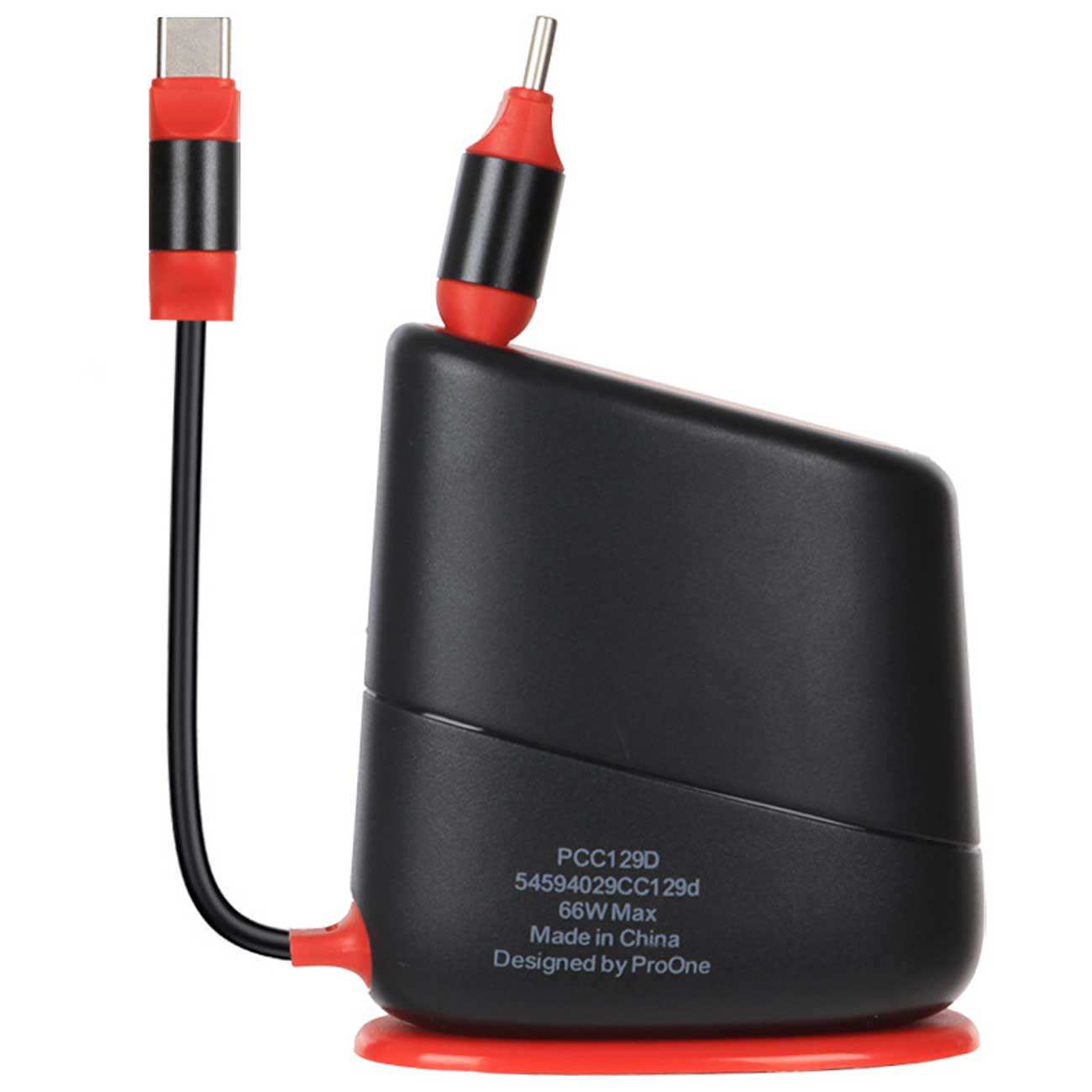 کابل شارژ سریع تایپ سی به تایپ سی 66 وات جمعشونده 130 سانتیمتری پرووان PCC129D