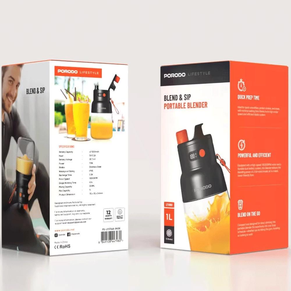 مخلوط کن شارژی و اسموتیساز پورودو PD-LFST068-BK0G