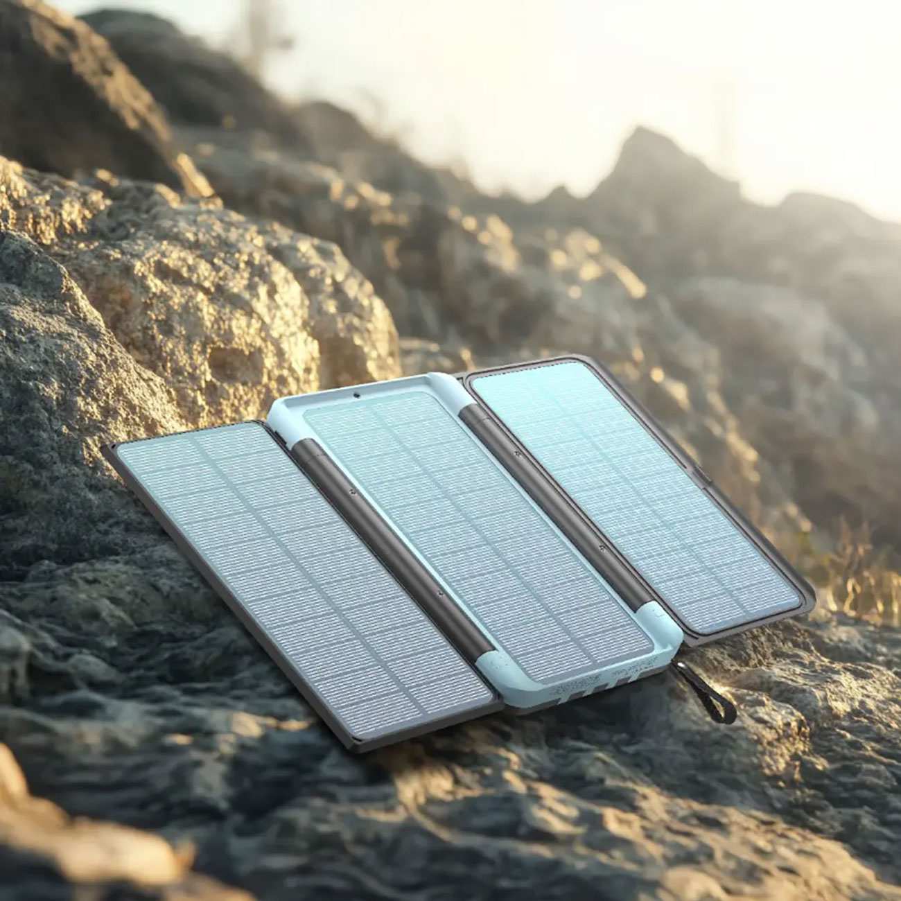 پاوربانک خورشیدی تایپسی و یواسبی و لایتنینگ 20 وات 16000 میلیآمپرساعت پاورولوژی PP070-PPBCHA70-BK