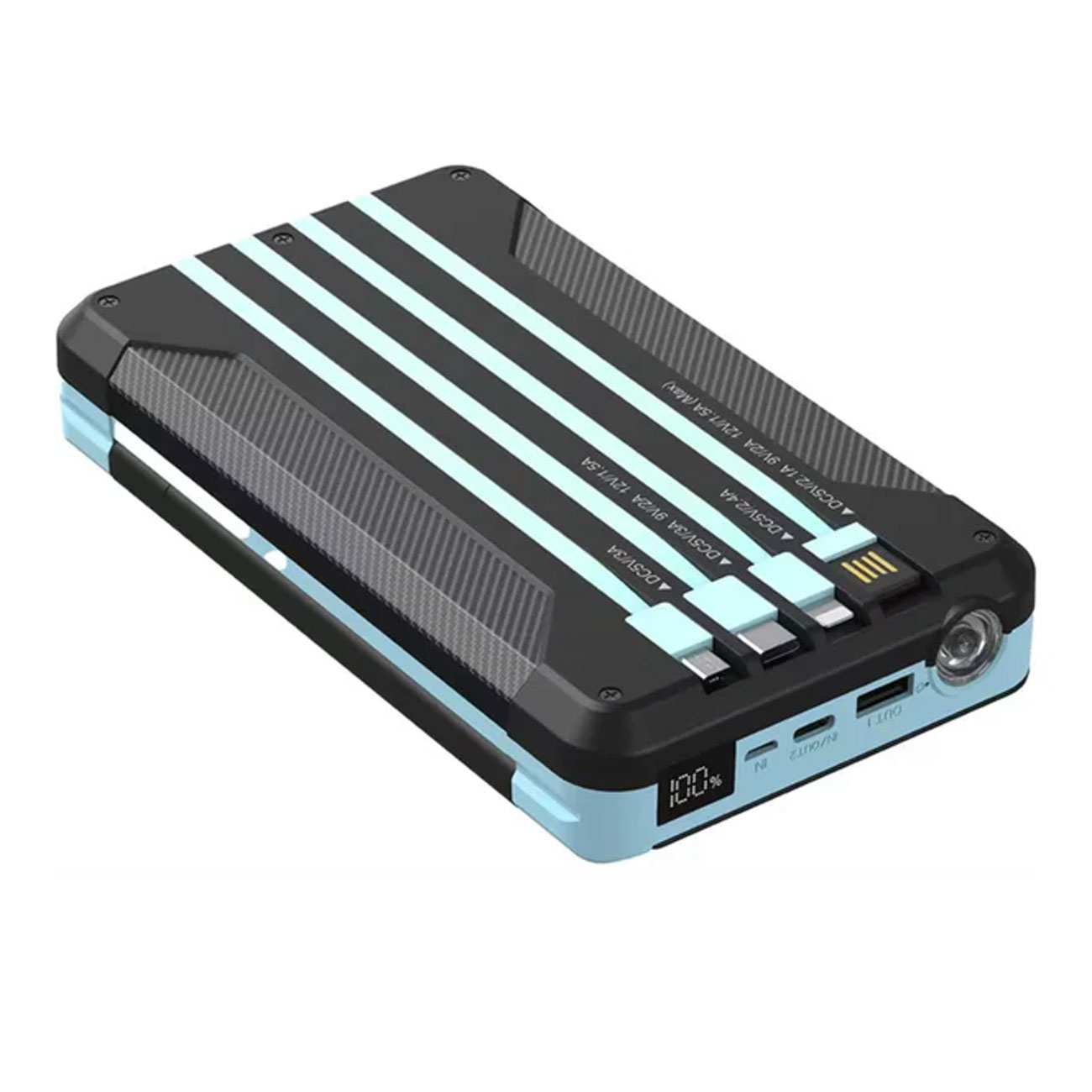 پاوربانک خورشیدی تایپسی و یواسبی و لایتنینگ 20 وات 16000 میلیآمپرساعت پاورولوژی PP070-PPBCHA70-BK