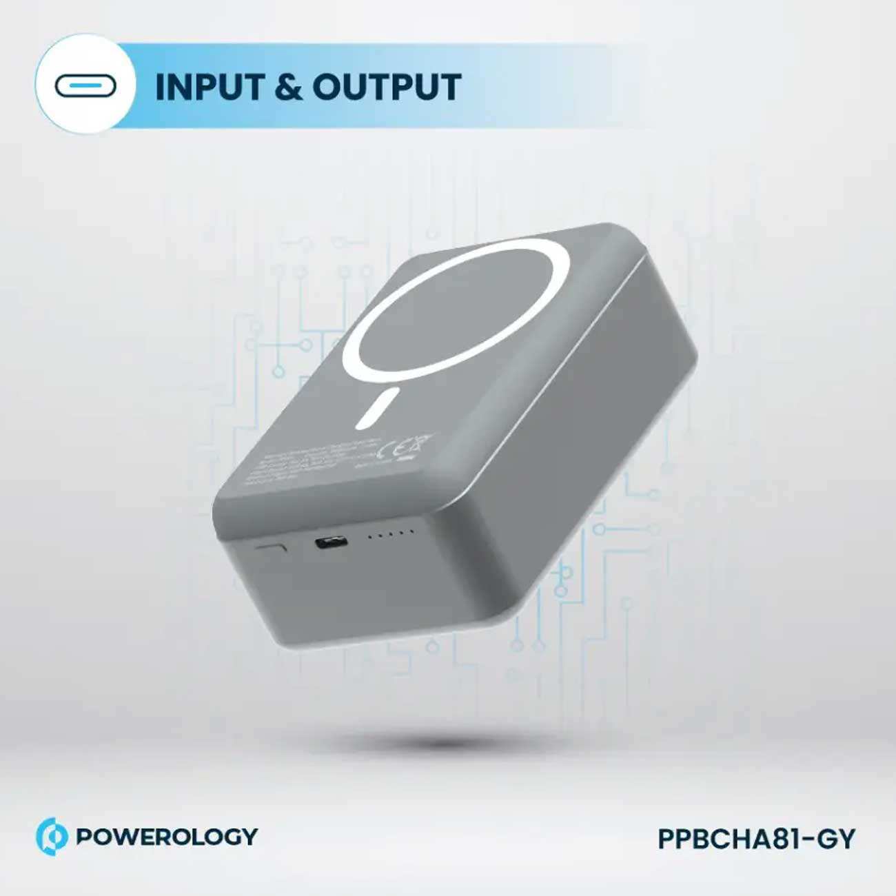 پاوربانک 30000 وایرلس 15 وات و تایپسی 20 وات پاورولوژی PPBCHA81-GY