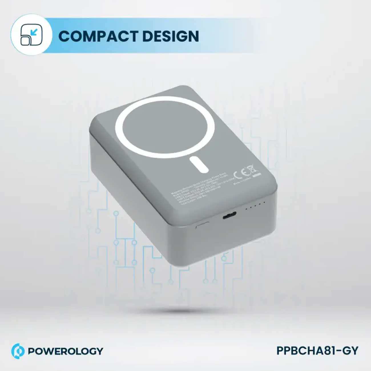 پاوربانک 30000 وایرلس 15 وات و تایپسی 20 وات پاورولوژی PPBCHA81-GY