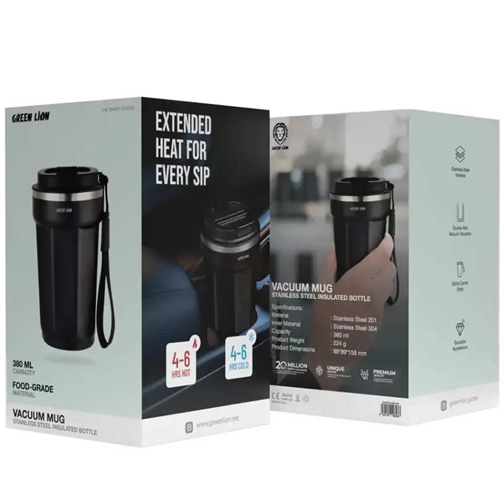 ماگ مسافرتی 380 میلی لیتری گرین لاین GNVCMC380ML