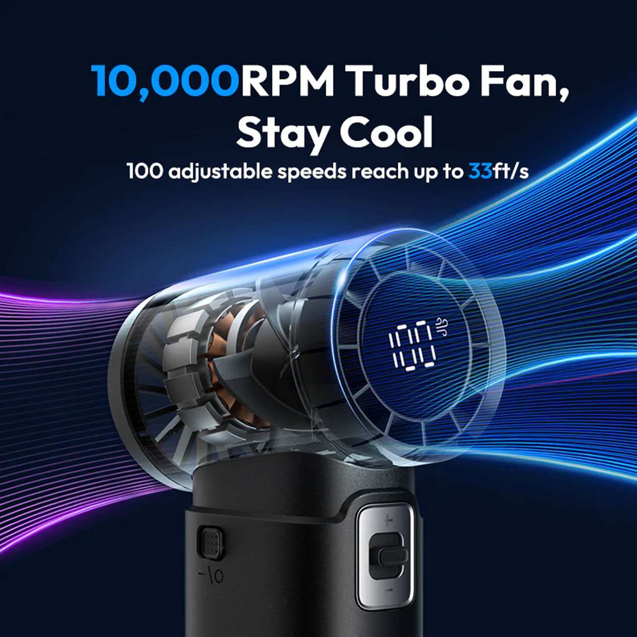 پنکه شارژی دستی و پاوربانک سوتینگ 2424