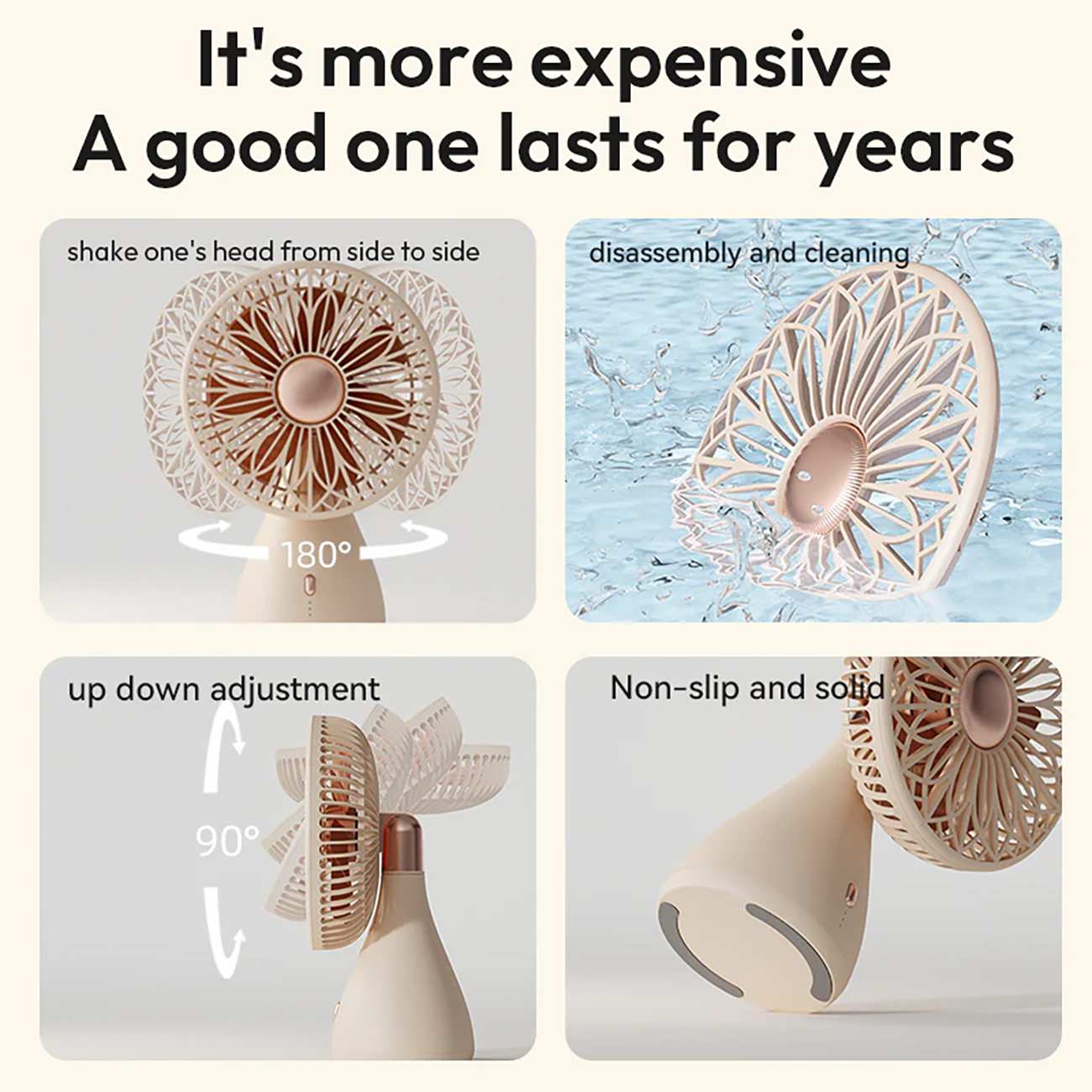 پنکه شارژی رومیزی و دستی قابل حمل سوتینگ Sothing 2113A