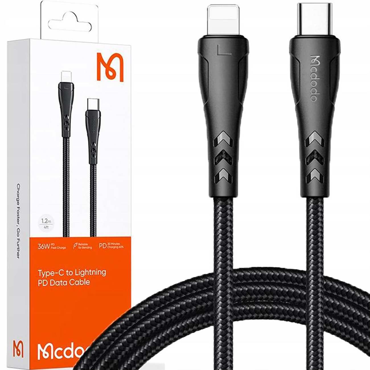 کابل شارژ سریع تایپ سی به لایتنینگ 36 وات 1.2 متری مک دودو CA-4571