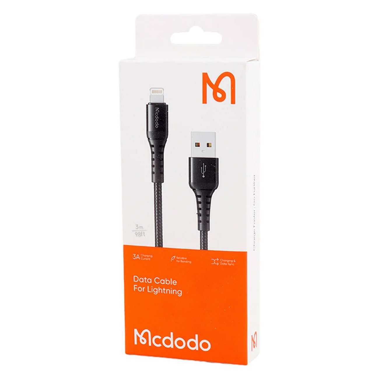 کابل فستشارژ یو اس بی به لایتنینگ 18 وات 3 آمپر 3 متری مکدودو CA-2263