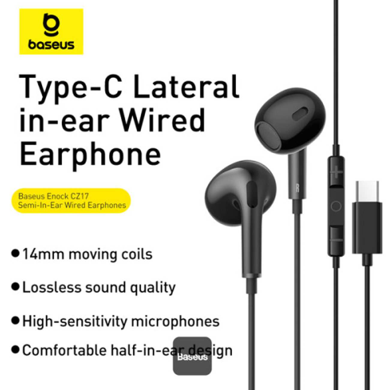 هندزفری تایپ سی بیسوس Encok CZ17