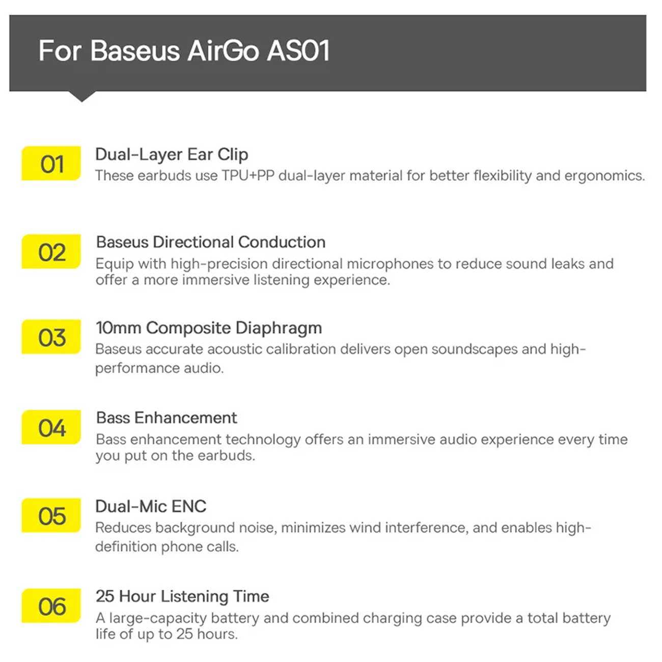 هندزفری بلوتوثی 5.3 گیرهای بیسوس AS01 A00079500113