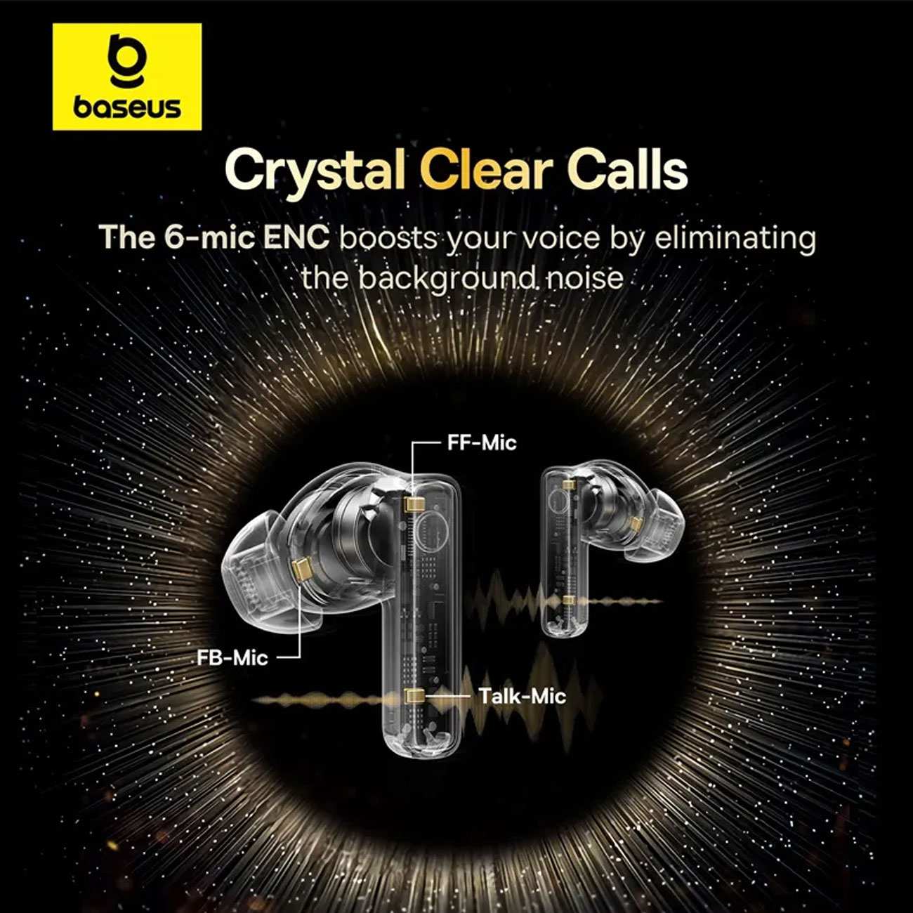 هندزفری بلوتوثی 5.3 نویز کنسلینگ بیسوس A00073800123 Bowie 35