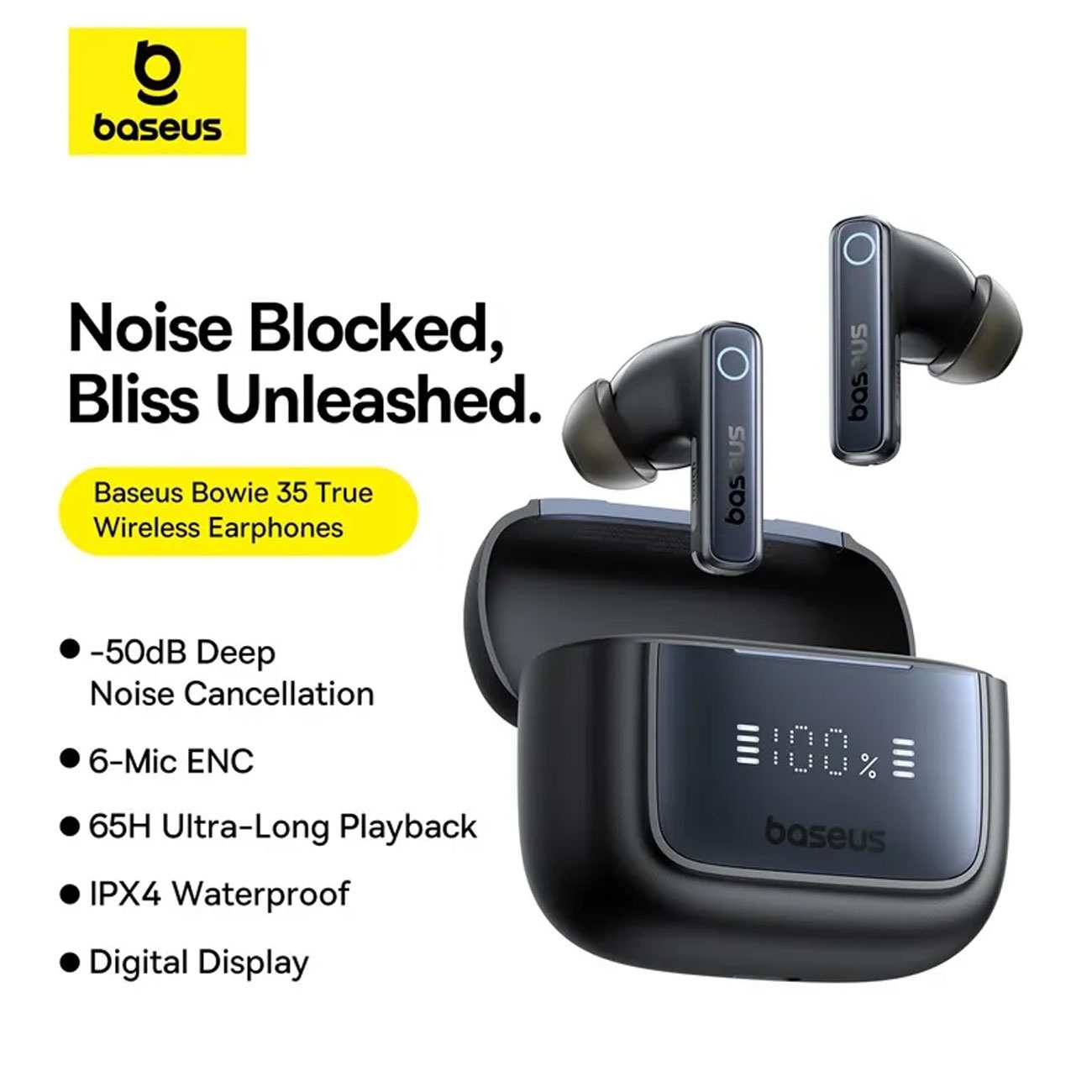 هندزفری بلوتوثی 5.3 نویز کنسلینگ بیسوس A00073800123 Bowie 35