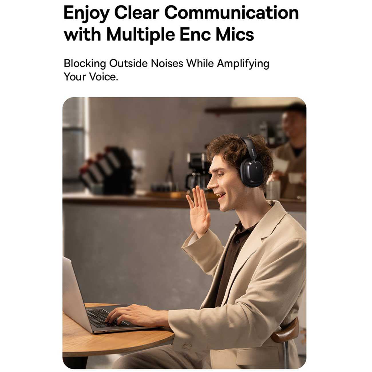 هدفون گیمینگ بیسیم نویز کنسلینگ فعال ANC با اتصال دوگانه بیسوس Bowie H1s A00075301113