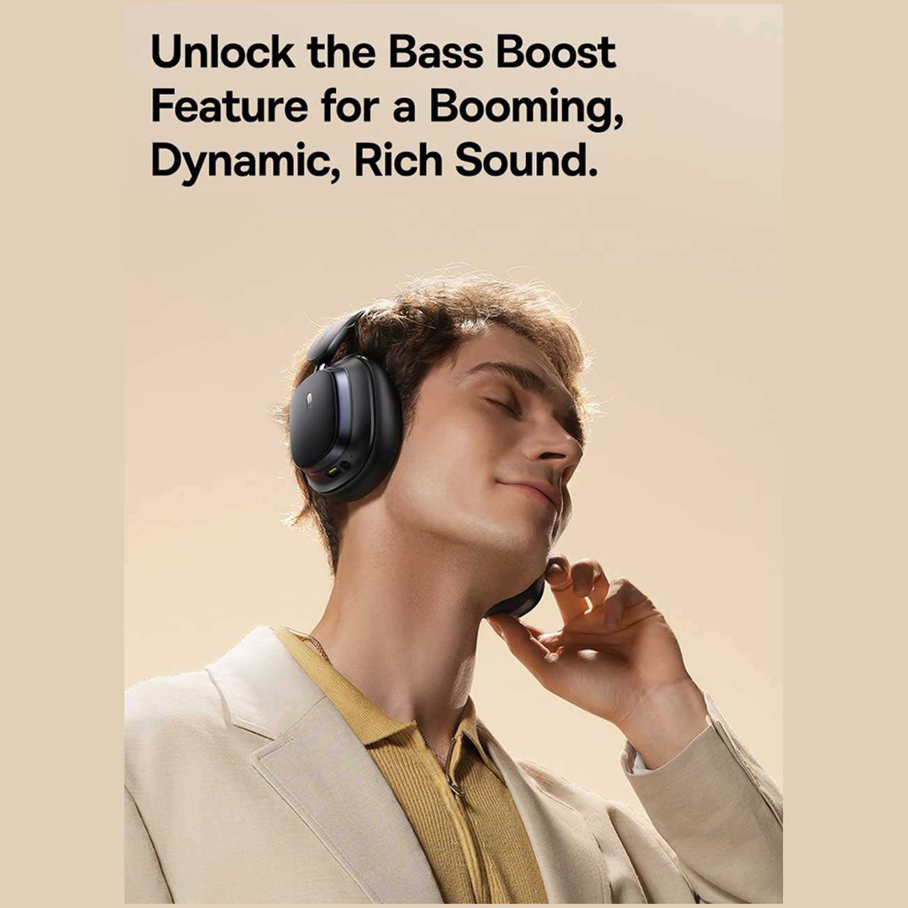 هدفون گیمینگ بیسیم نویز کنسلینگ فعال ANC با اتصال دوگانه بیسوس Bowie H1s A00075301113