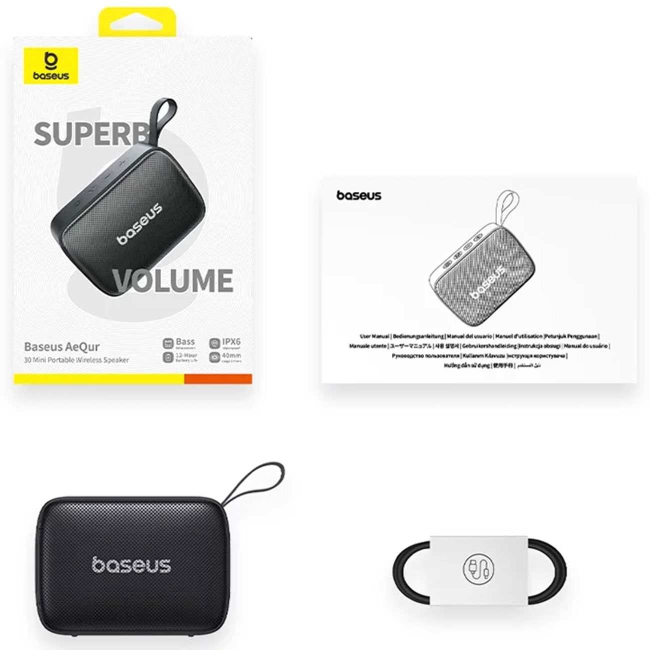 اسپیکر بلوتوثی قابل حمل بیسوس AeQur 30 Mini-A20077900123