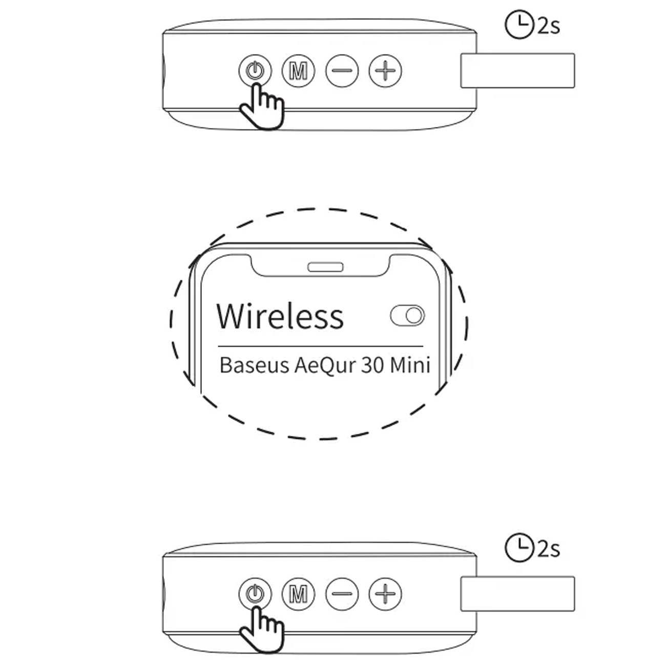 اسپیکر بلوتوثی قابل حمل بیسوس AeQur 30 Mini-A20077900123