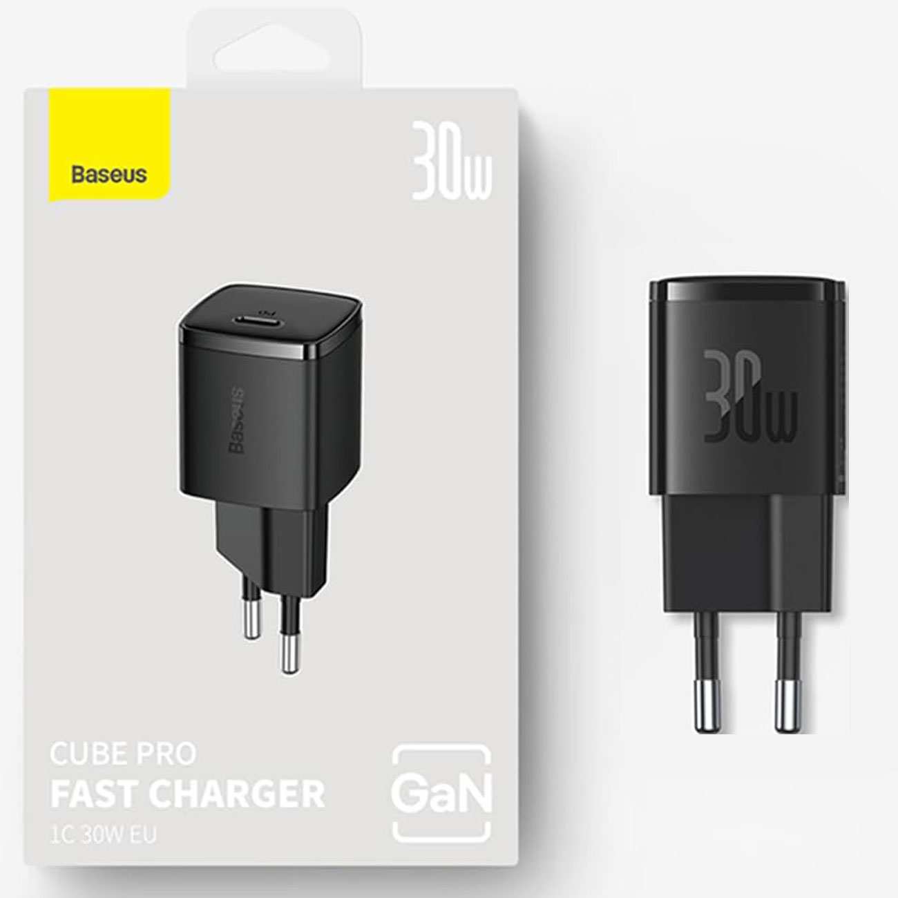 شارژر دیواری فست تایپ سی 30 وات بیسوس Cube Pro