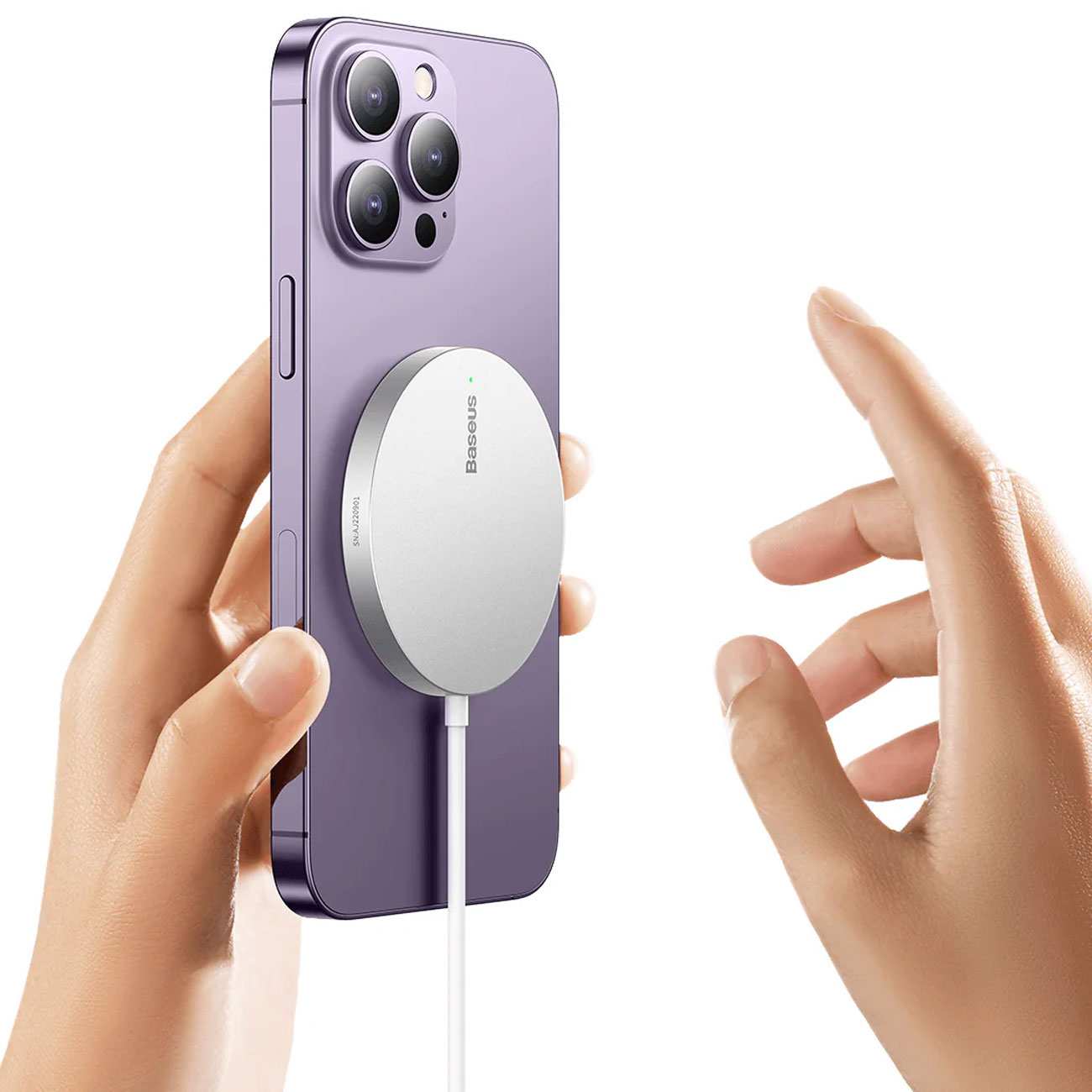 شارژر وایرلس مگنتی 15 وات بیسوس CCJJ040001 Mini3