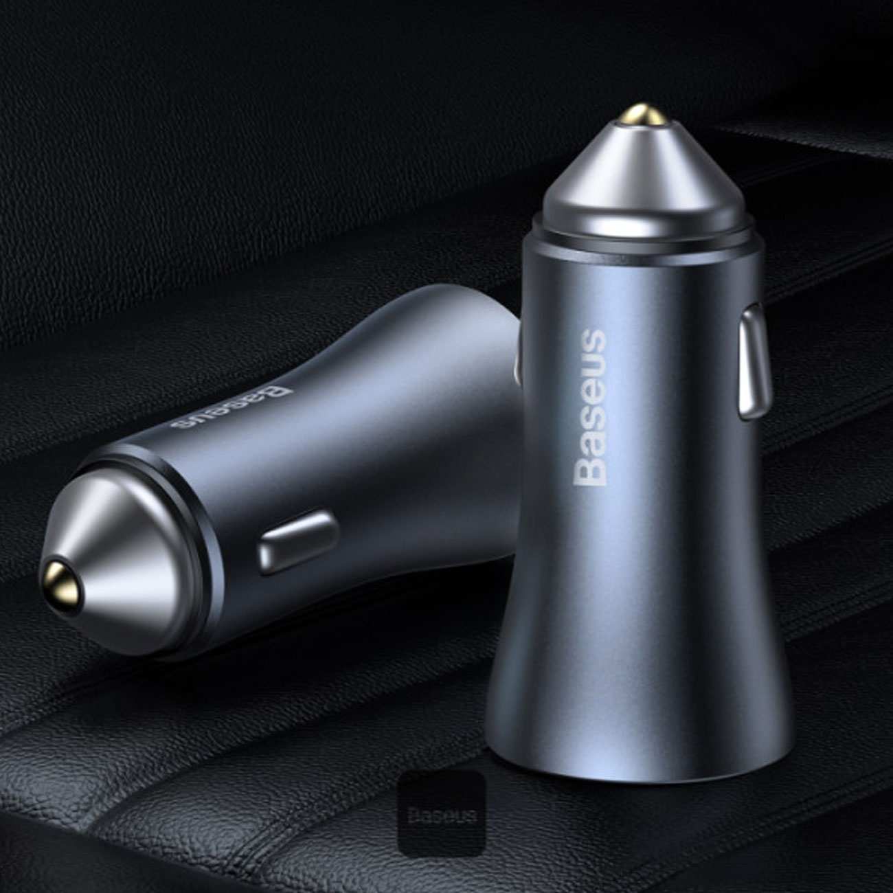 شارژر فندکی فست شارژ ماشین تایپ سی 40 وات بیسوس TZCCJD-B0G با کابل تایپ سی به لایتنینگ