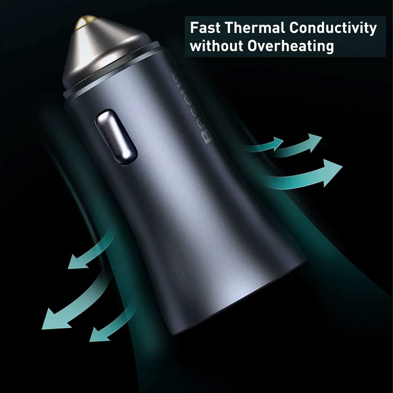 شارژر فندکی فست شارژ ماشین تایپ سی 40 وات بیسوس TZCCJD-B0G با کابل تایپ سی به لایتنینگ