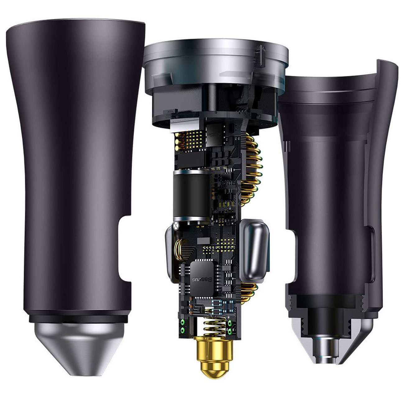 شارژر فندکی فست شارژ ماشین تایپ سی 40 وات بیسوس TZCCJD-B0G با کابل تایپ سی به لایتنینگ