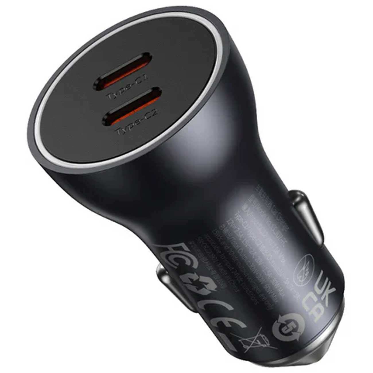 شارژر فندکی فست شارژ ماشین تایپسی 60 وات بیسوس CGJM000213