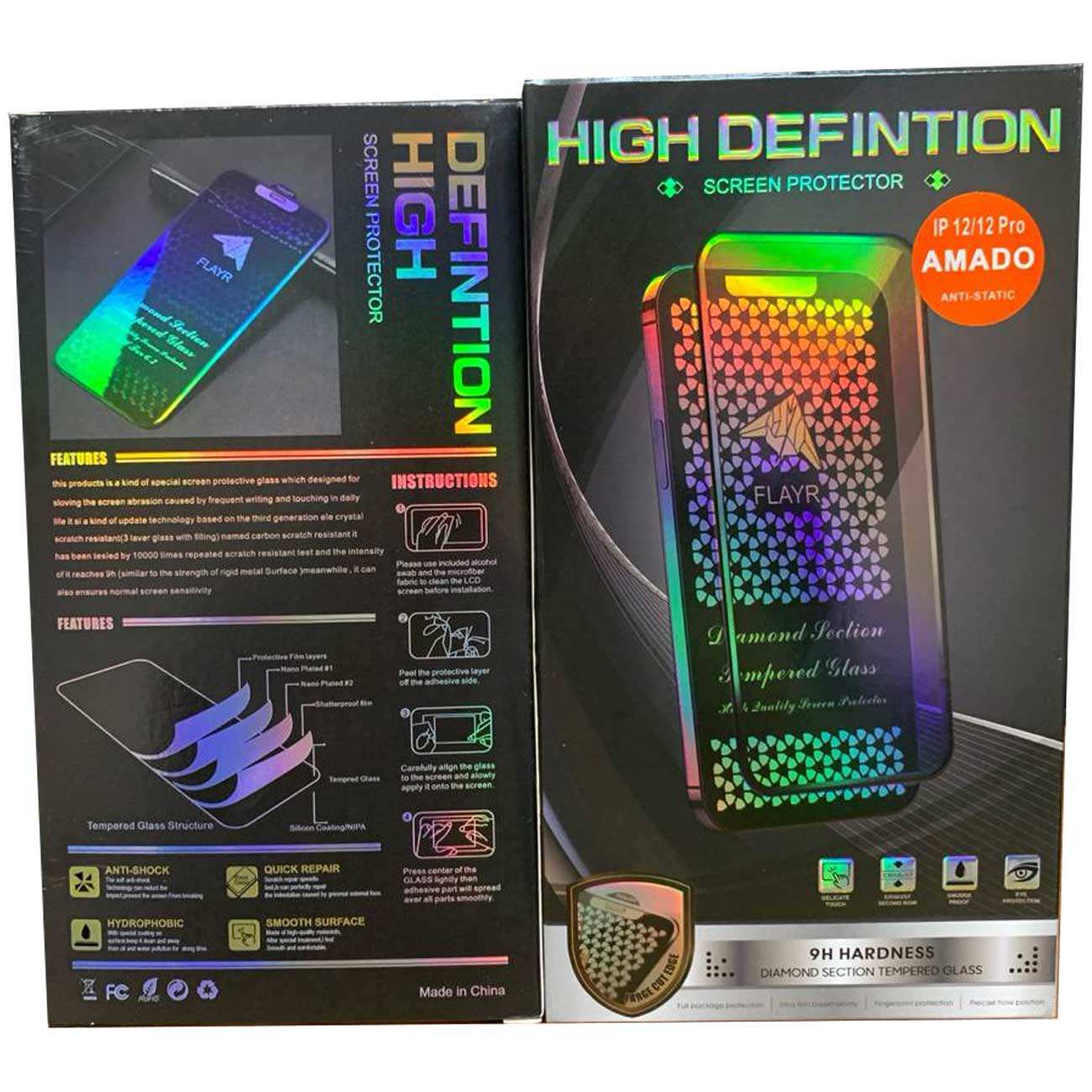 گلس تمام صفحه آیفون 16 پرومکس آمادو HIGH DEFINTION