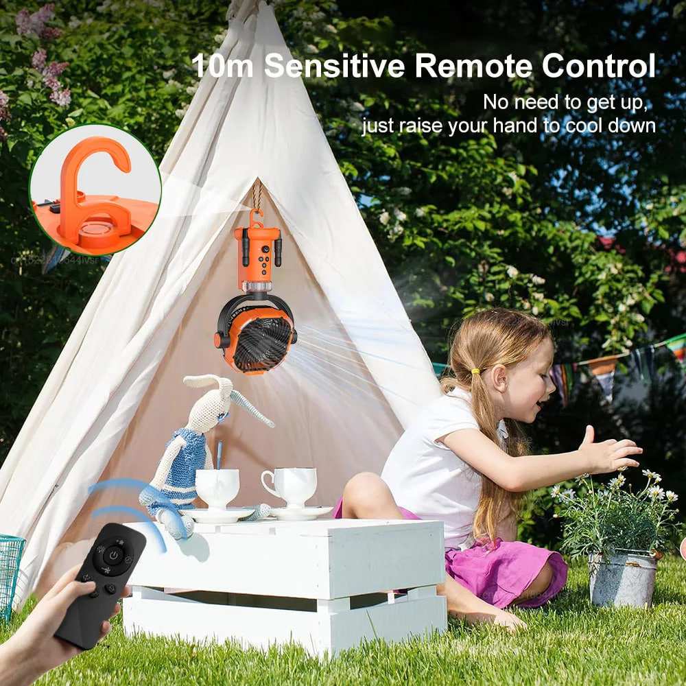 پنکه شارژی و چراغ کمپینگ HW-008