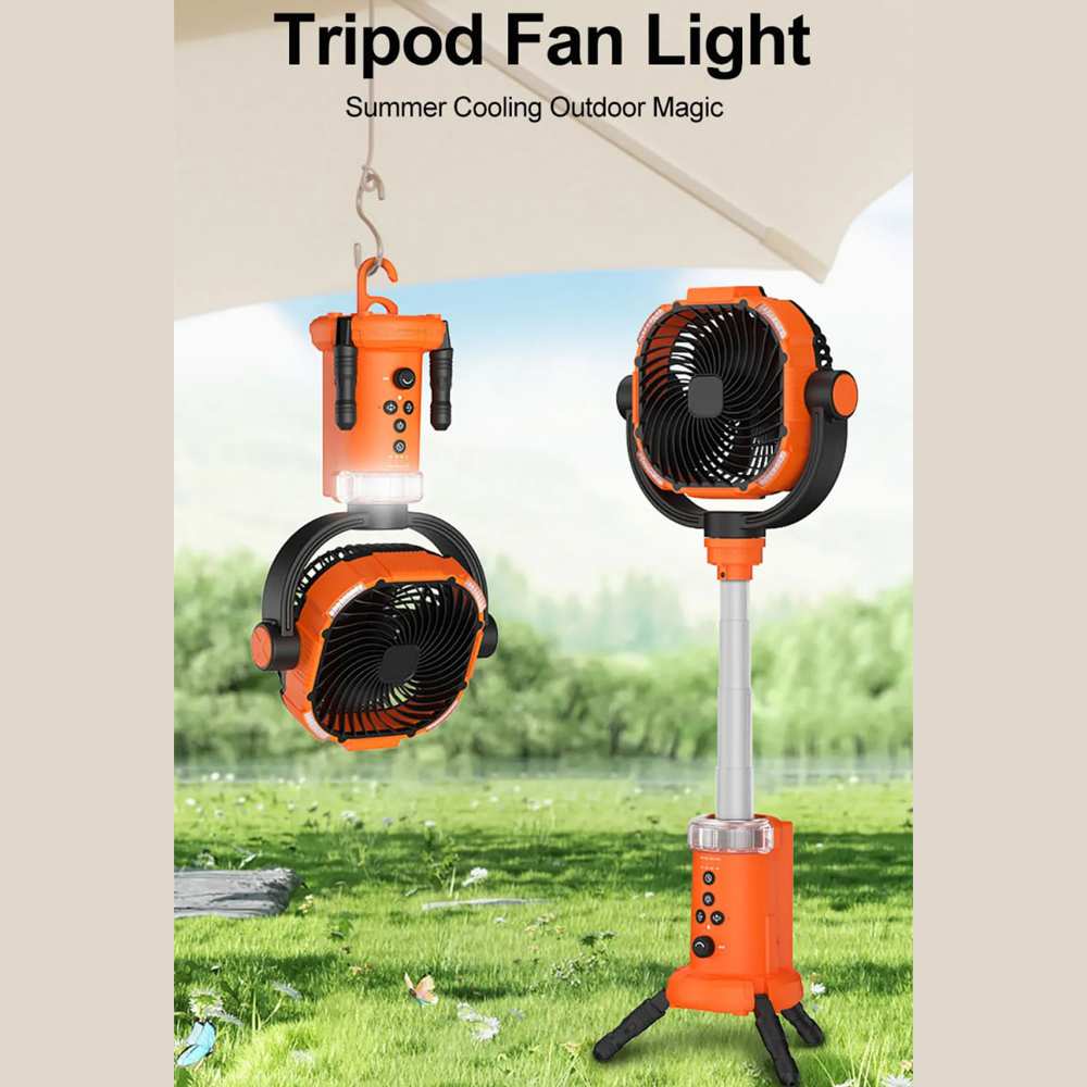 پنکه شارژی و چراغ کمپینگ HW-008