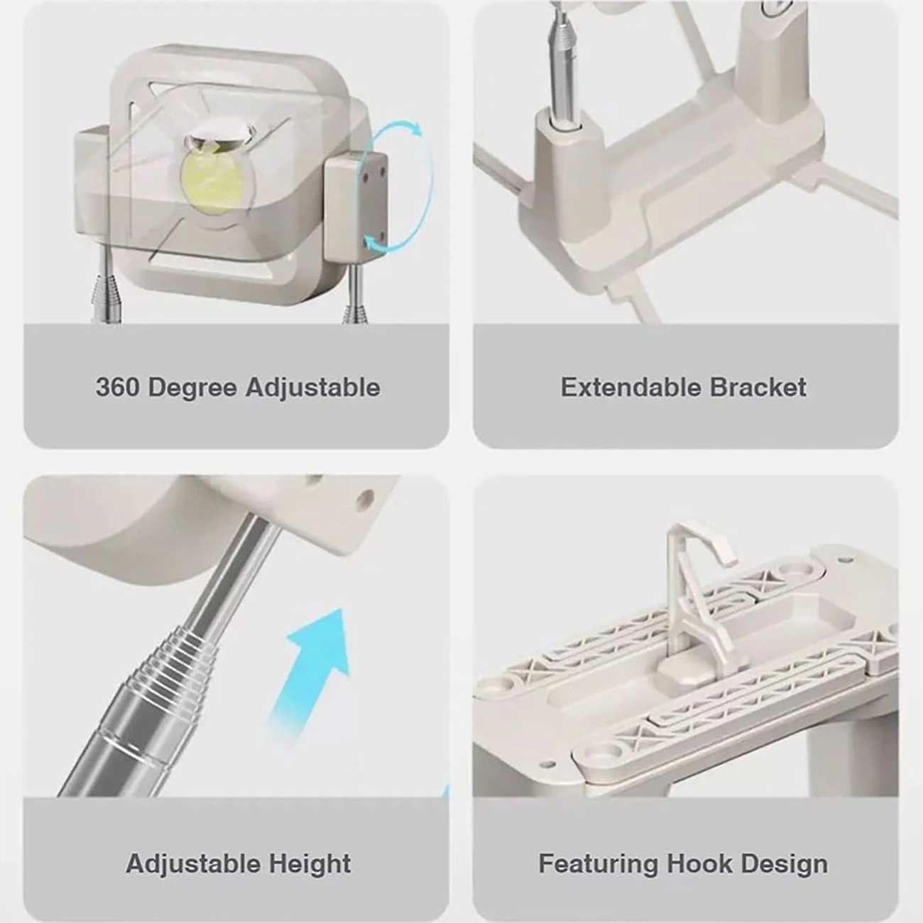 چراغ کمپینگ پایهدار شارژی خورشیدی با نور چند رنگ ch-23060-b