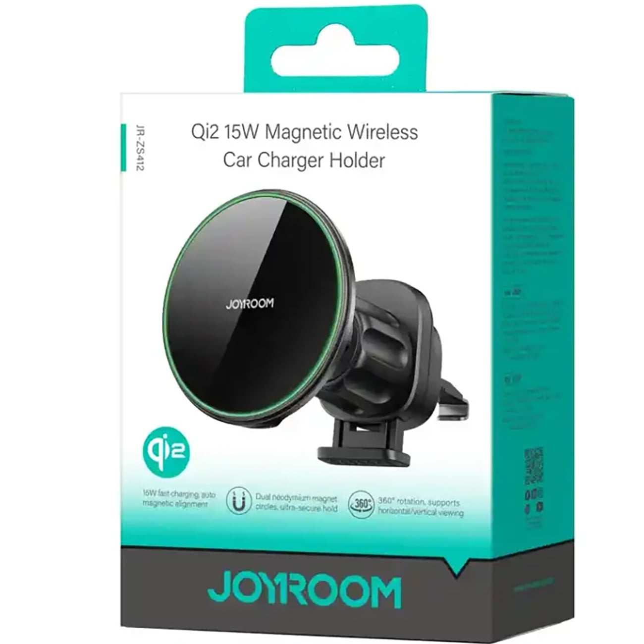 هولدر مگنتی و شارژر بیسیم دریچه کولر خودرو 15 واتی جویروم JR-ZS412