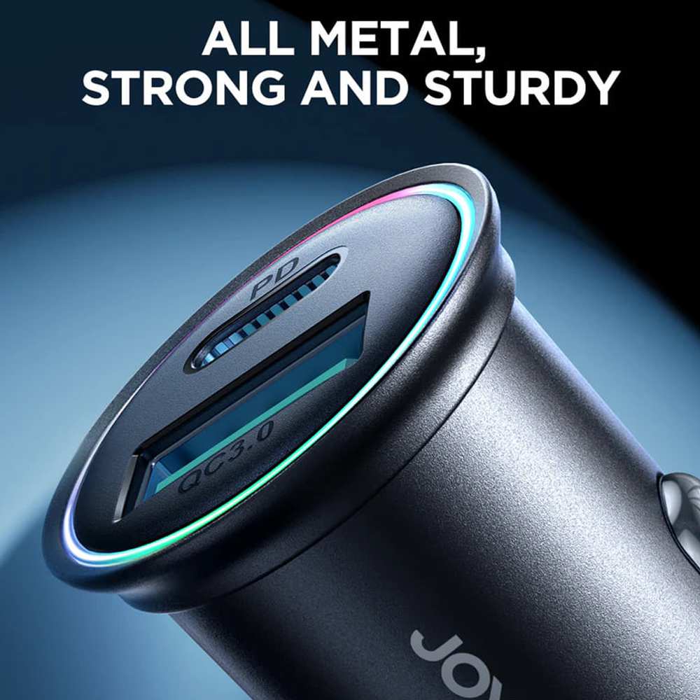 شارژر فندکی Type-C و USB خودرو 15 وات جویروم JR-CCN16