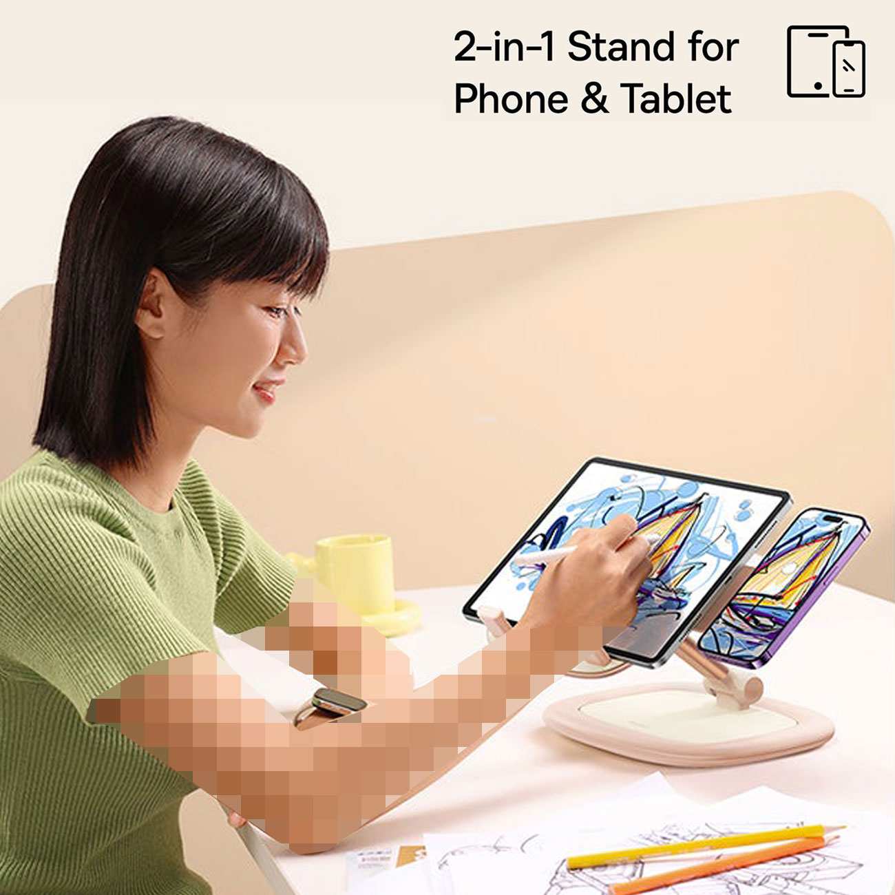 هولدر رومیزی موبایل و تبلت بیسوس B10451501211-00