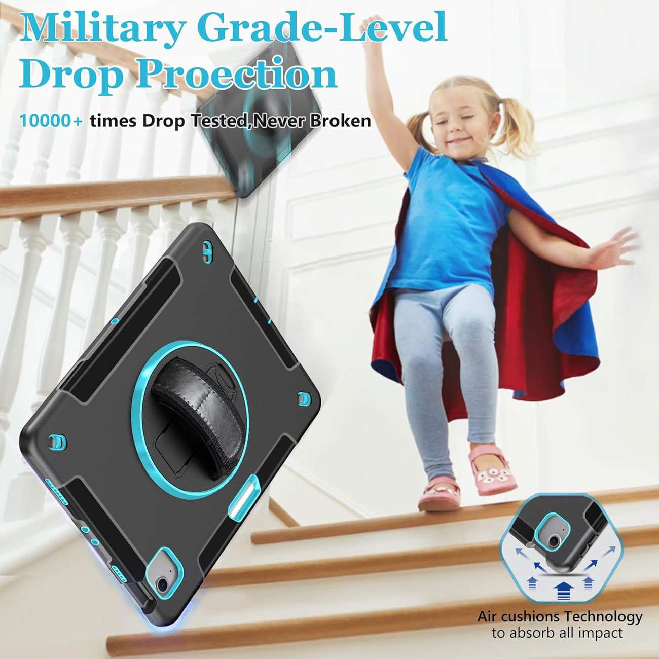 کاور محافظ آیپد پرو 11 اینچ M4 (نسل 5) کوتسی IP-092 با پایه نگهدارنده چرخشی و بند دستی